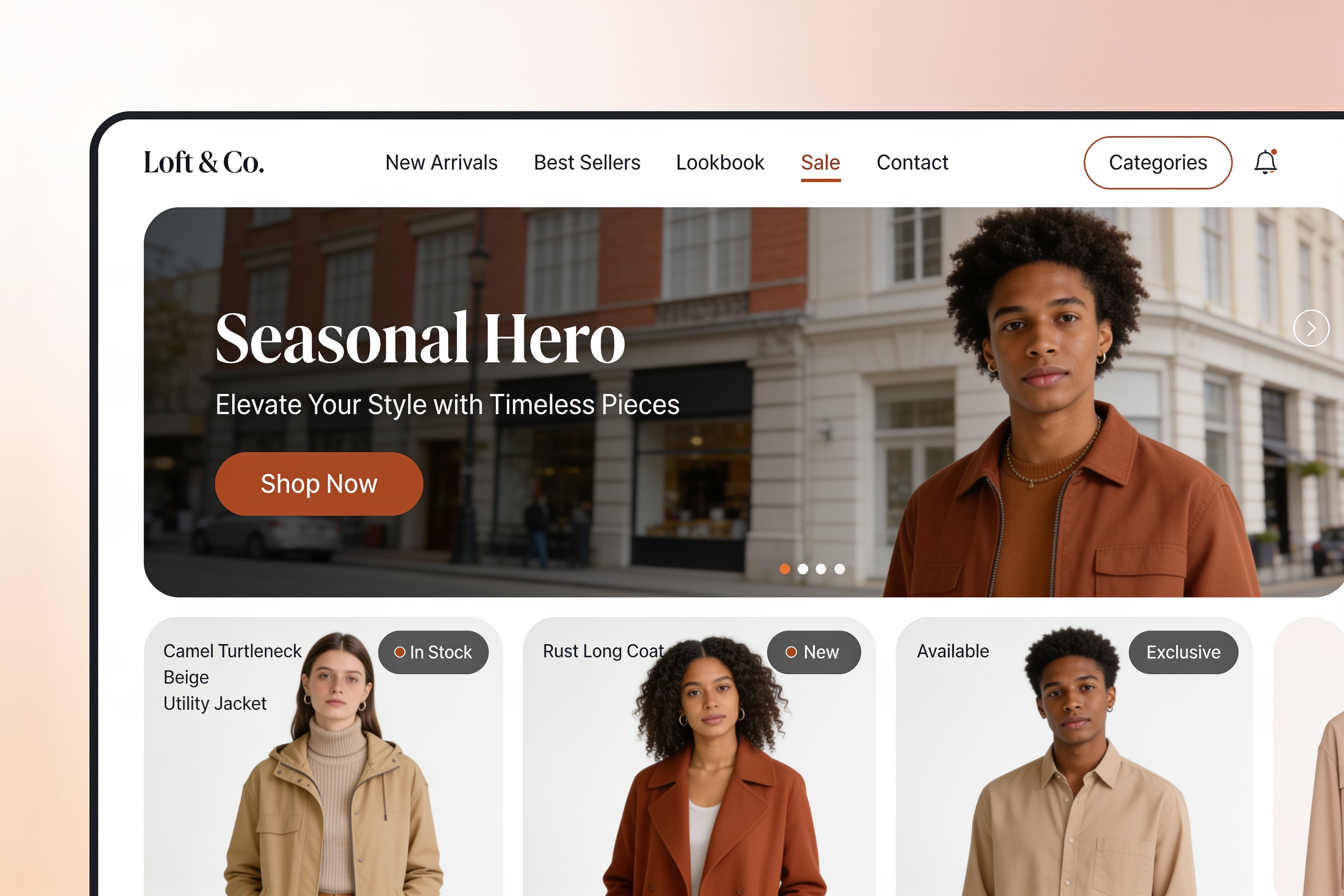 E-commerce Store website mockup